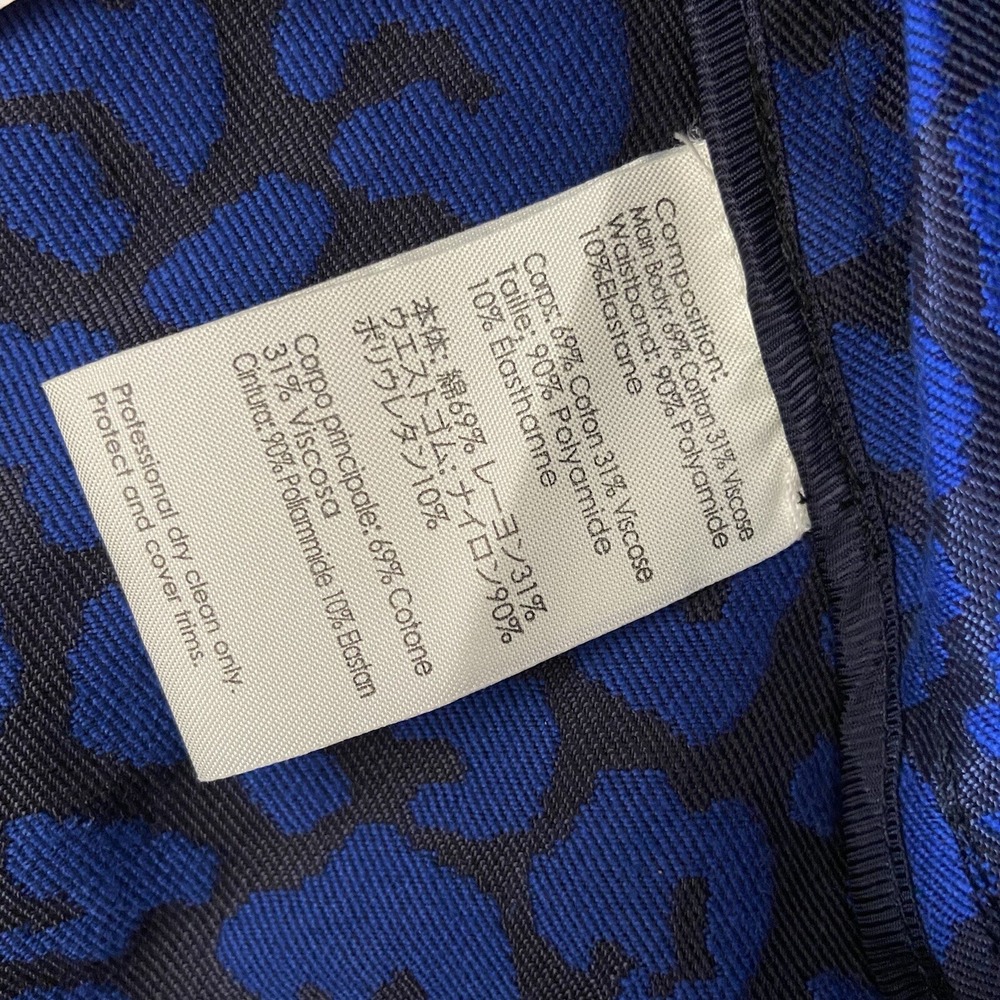 NWT 3.1 Phillip Lim Navy Blue & Black Cheetah Print Skirt Sz 8 MSRP $350 - Picture 8 of 9